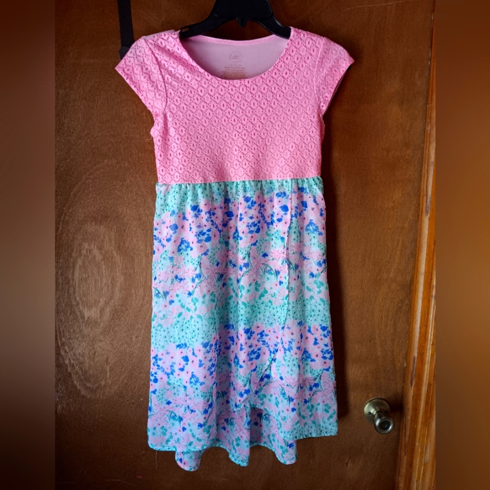 Wonder Nation Pink and Blue Floral Kids Dress